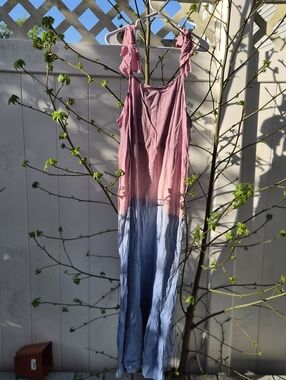 ​NWT Raviya Mauve Ombre Tiered Maxi Dress Cover-Up - Size Large